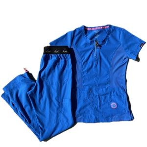 Blue Koi Scrub Set